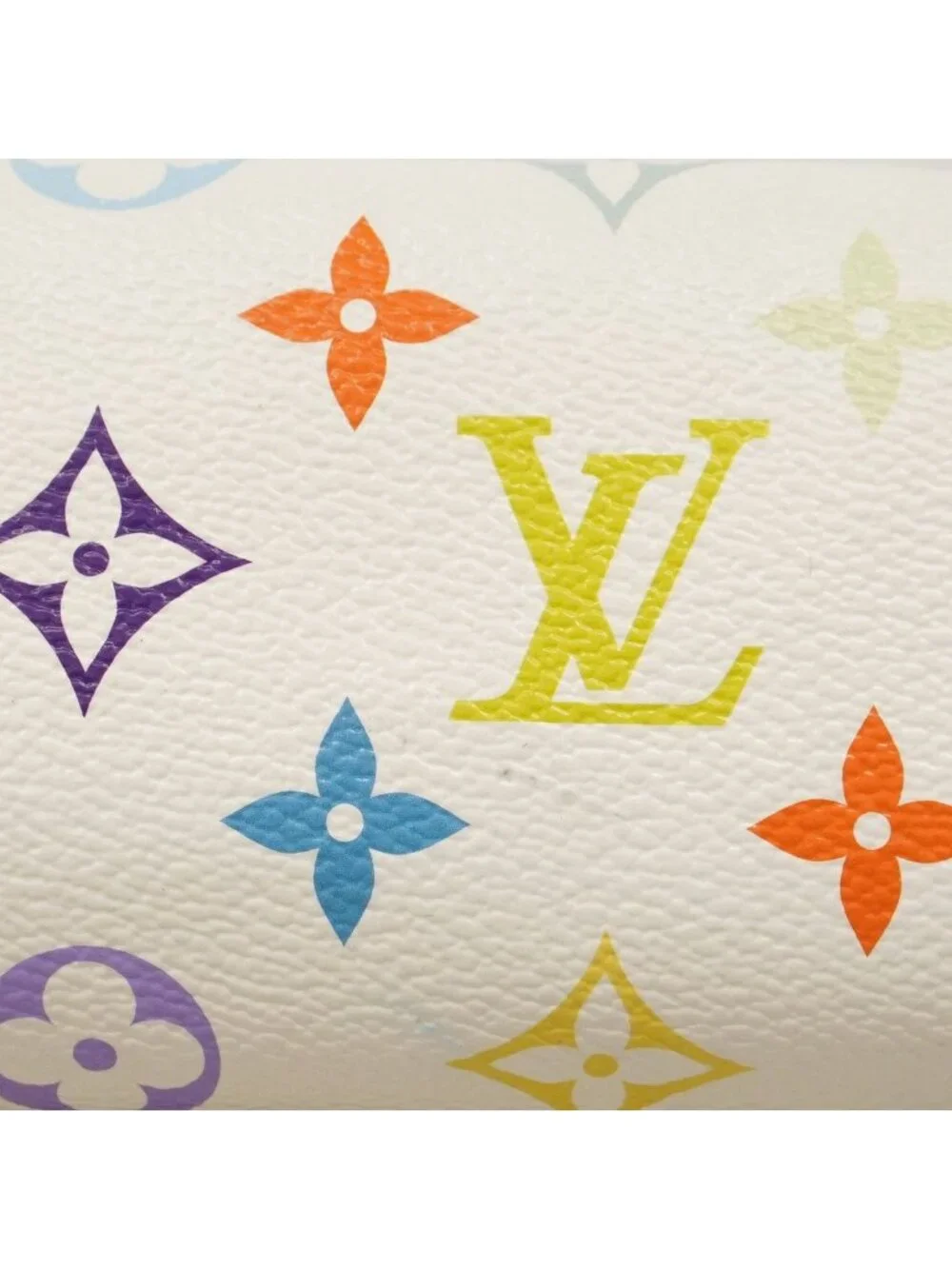 Louis Vuitton Handbag Monogram Multicolor Nano Speedy Blanc 2-Way